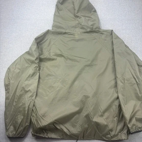 Vintage 90s Sierra Designs Hooded Nylon Jacket Mens XL Boxy Cropped Olive Green - Picture 8 of 9